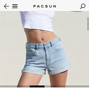PacSun Light Blue Denim Mom Shorts